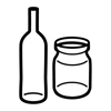 Glass bottles and jars